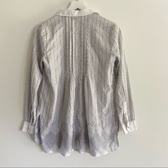Anthropologie Vanessa Virginia Asha Embroidered Button Tunic Top Size 6 - Picture 5 of 9
